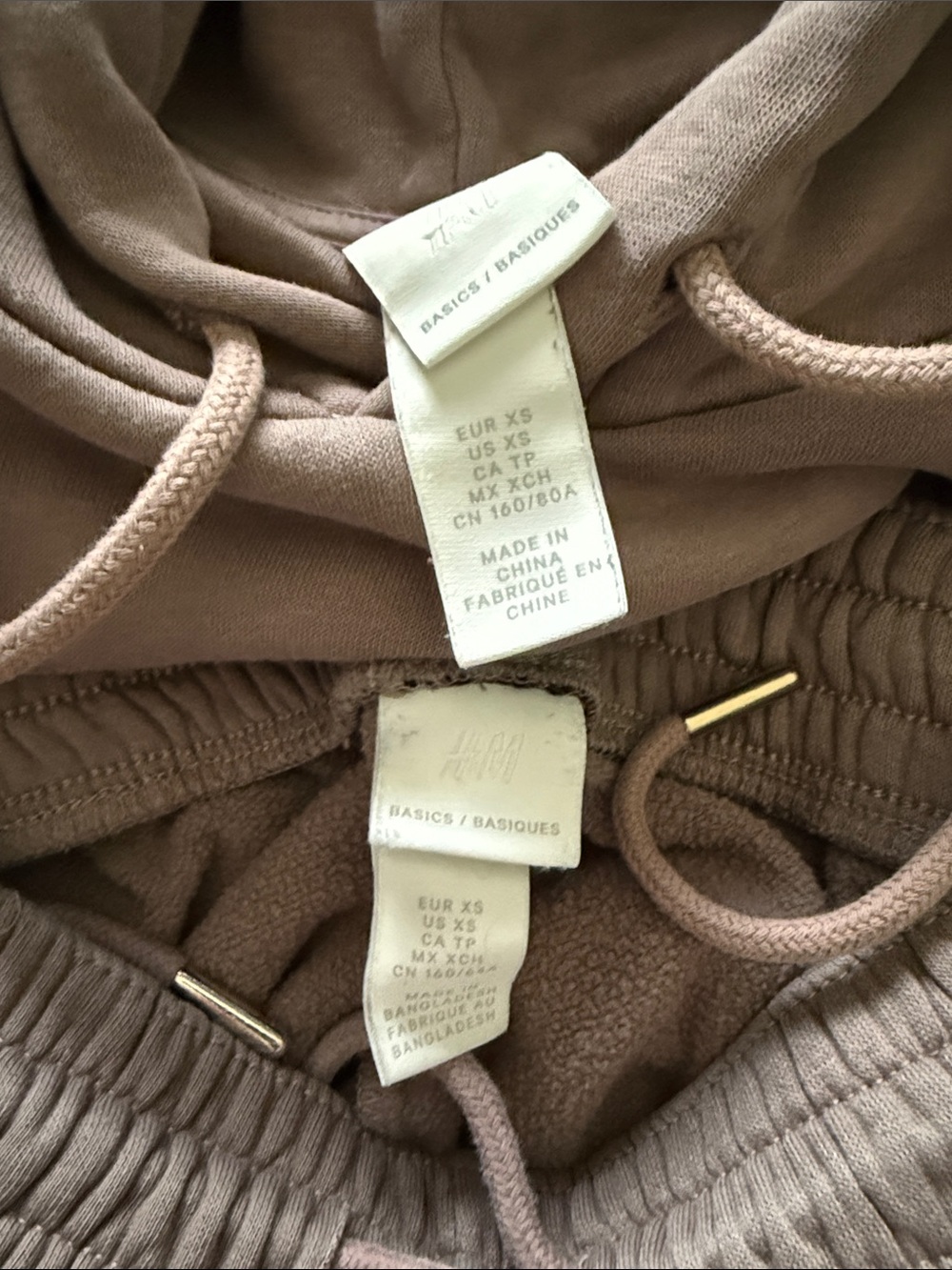 H&M Women's Taupe Hoodie and Jogger Set - Picture 2 of 3